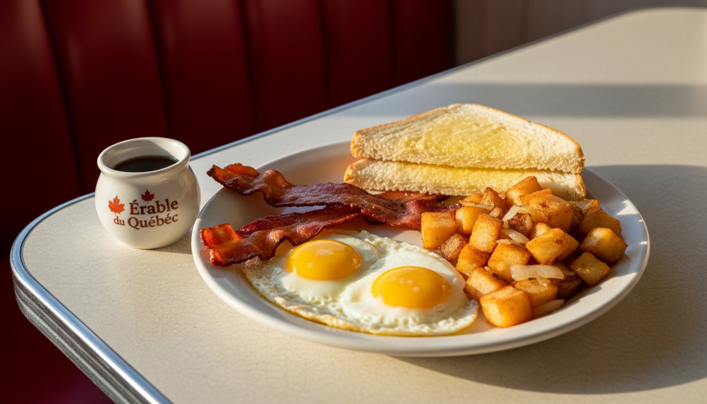 Déjeuner classique 2 œufs bacon